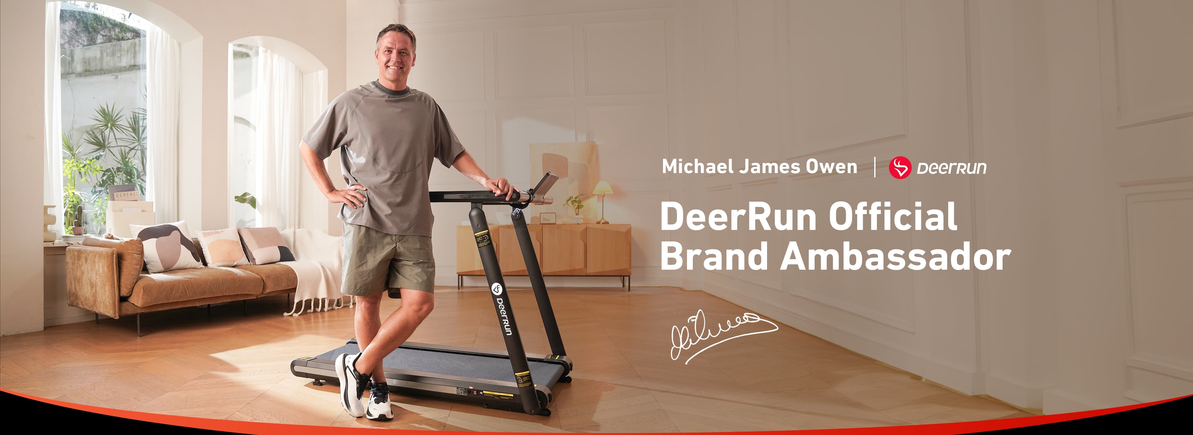 DeerRun Official Brand Ambassador Michae James Owen treadmill