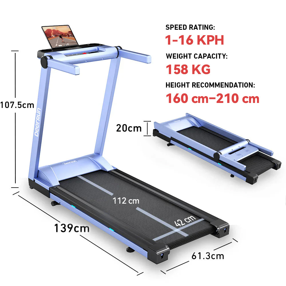 DeerRun A1 Pro Folding Smart Treadmill #Color_Blue