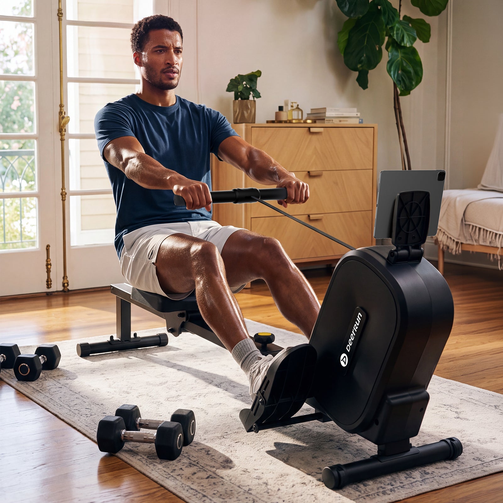 DeerRun RW700 Smart Rowing Machine with 32-Level Magnetic Resistance