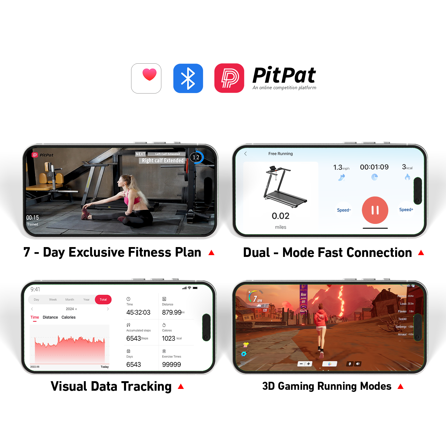 DeerRun X20 Foldable Treadmill with 15% Auto Incline Full Running Deck Treadmill | 181kg, 1 - 18 kph