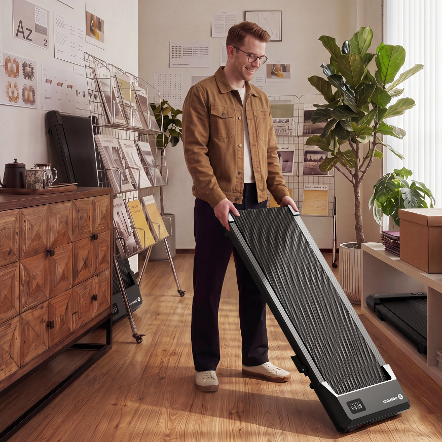 DeerRun 2026 Q2 Urban Plus Smart Walking Pad with 7% Incline for Space-Saving Active Walking