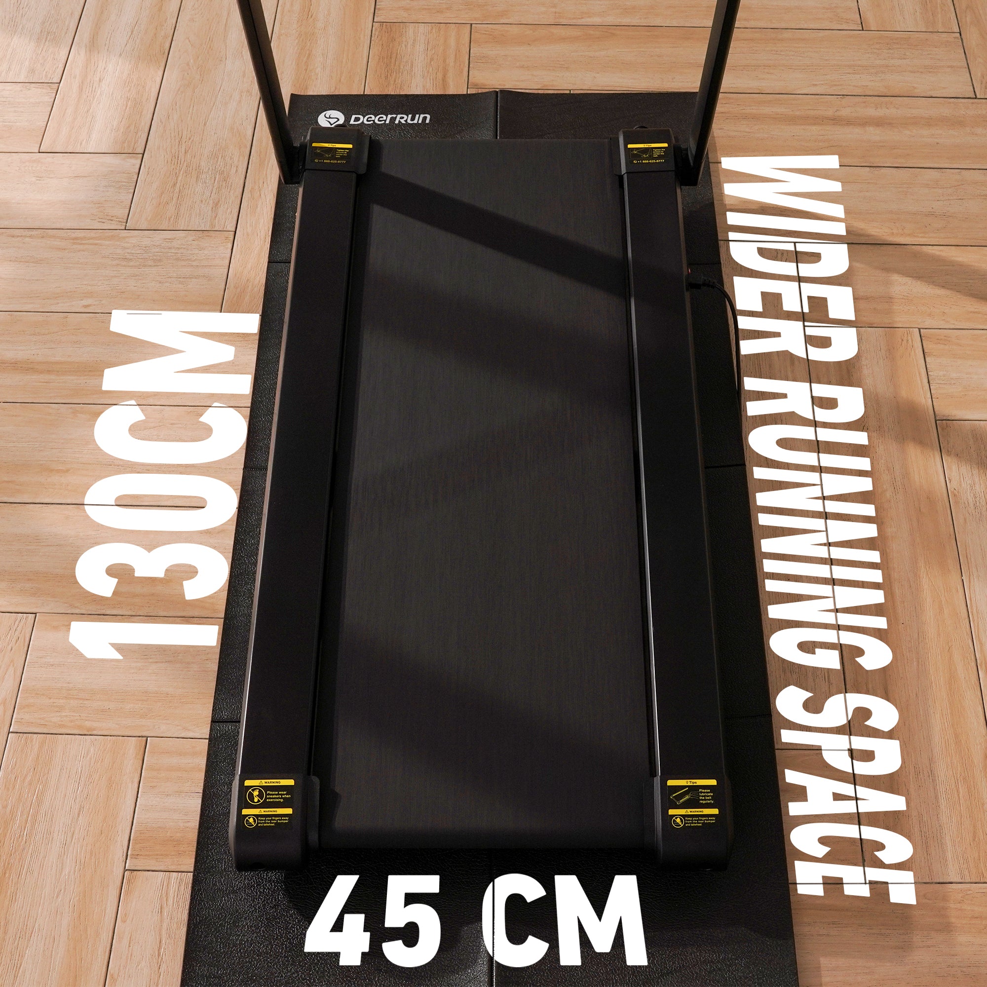DeerRun X20 15% Auto-Incline Foldable Treadmill · Full Running Deck · 18 kph · 181kg Weight Capacity