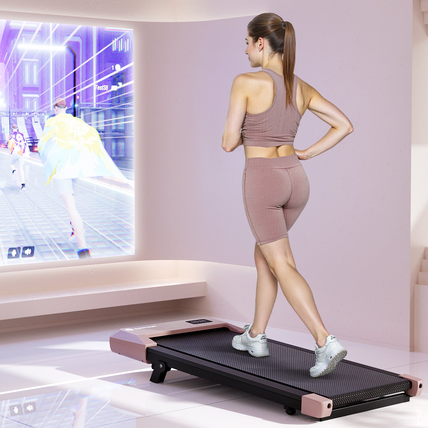 DeerRun Q2 Urban Plus Smart Walking Pad with 7% Incline for Space-Saving Active Walking