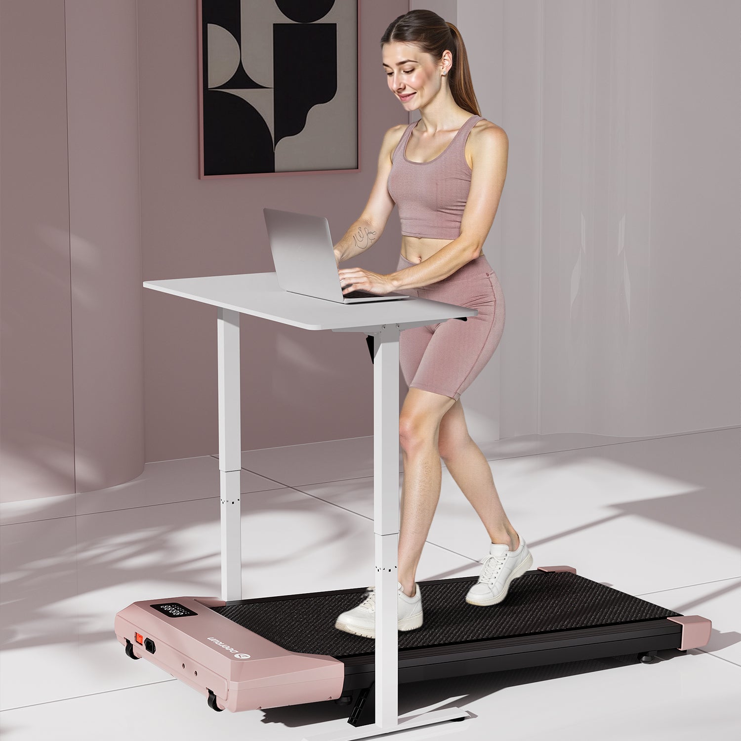 DeerRun Q2 Urban Plus Smart Walking Pad with 7% Incline for Space-Saving Active Walking