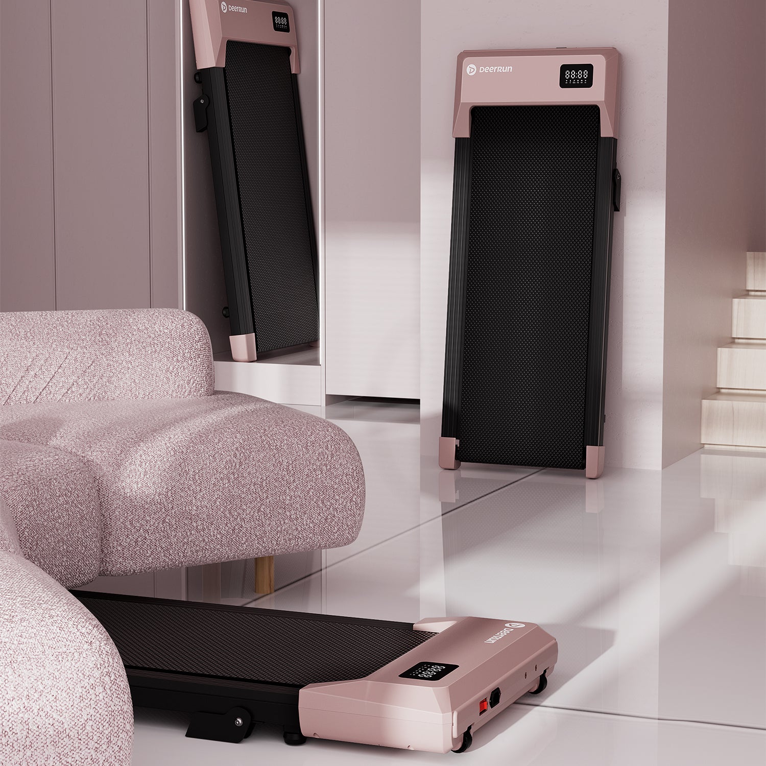 DeerRun Q2 Urban Plus Smart Walking Pad with 7% Incline for Space-Saving Active Walking