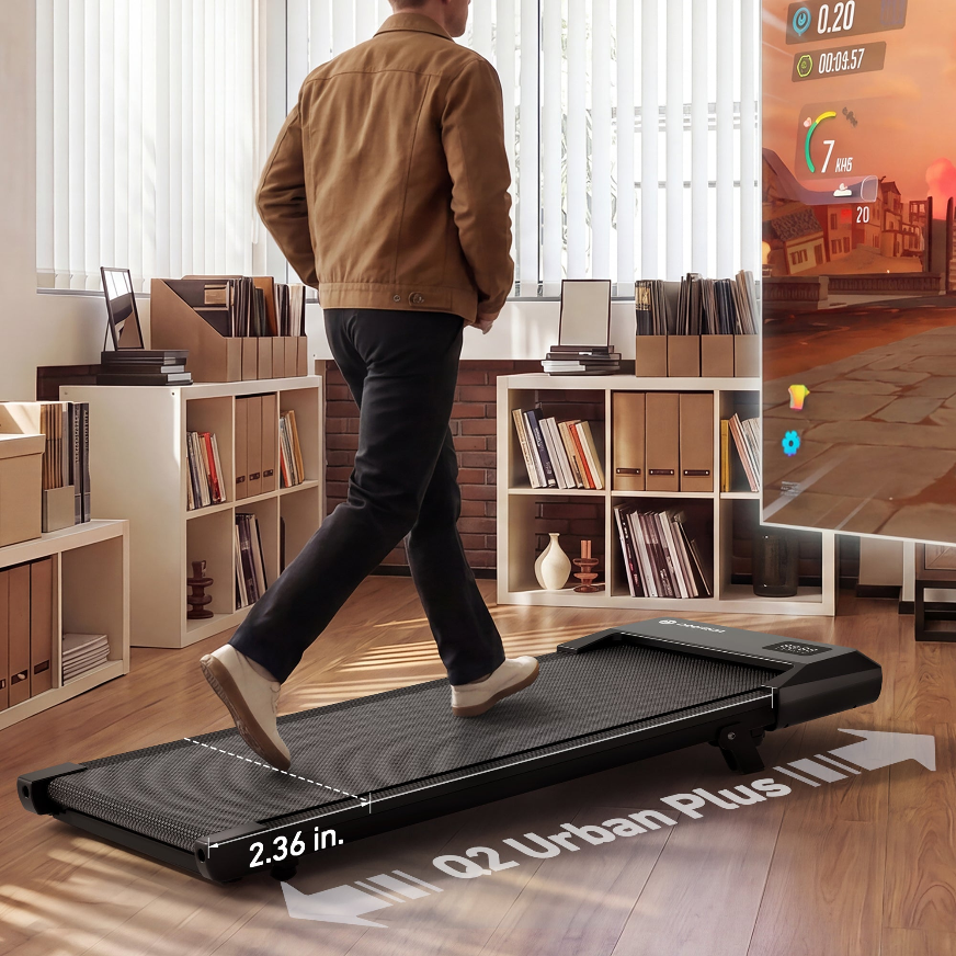 DeerRun 2026 Q2 Urban Plus Smart Walking Pad with 7% Incline for Space-Saving Active Walking
