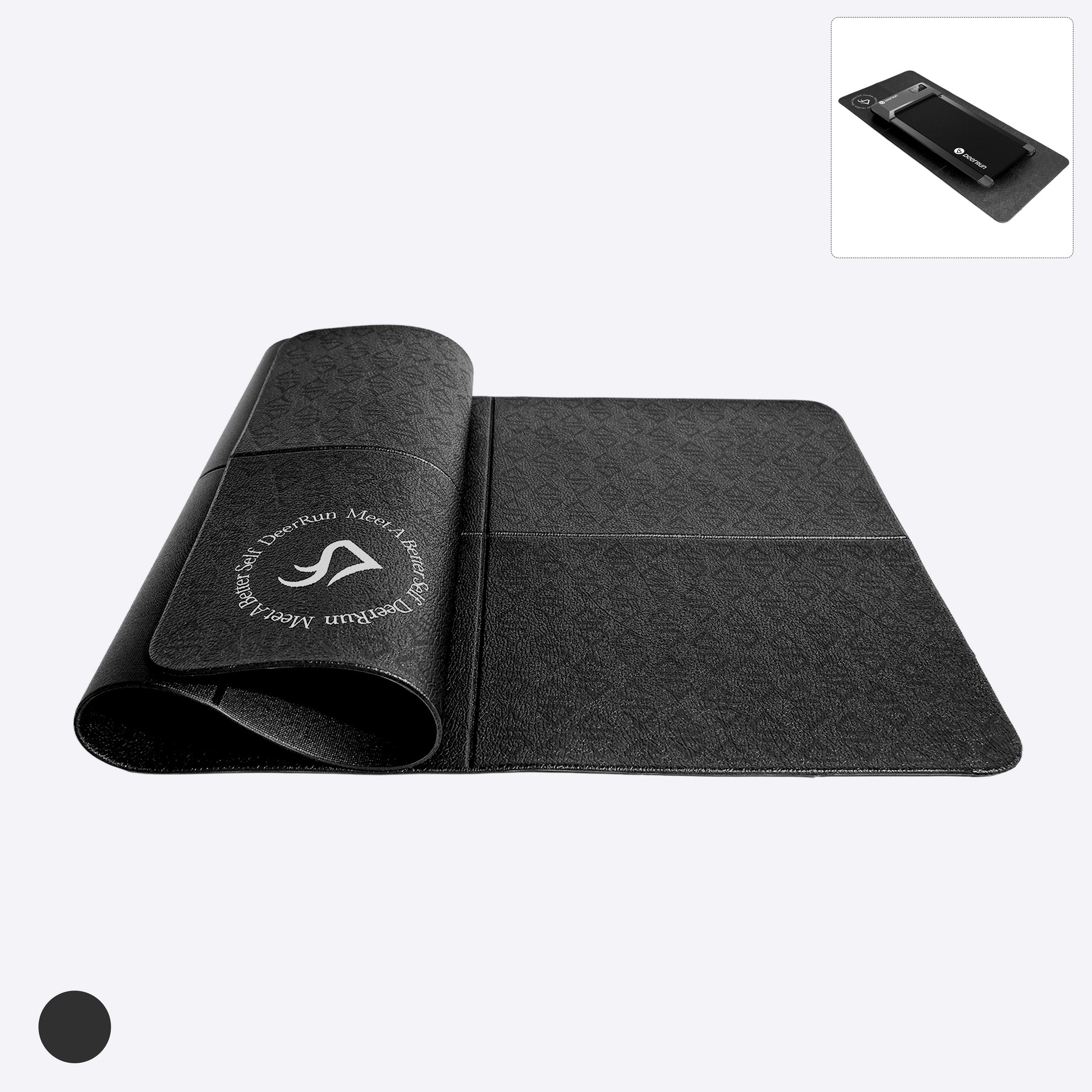DeerRun Glory Mat in 6mm Signature PVC, Higher Density Foldable Treadmill Mat
