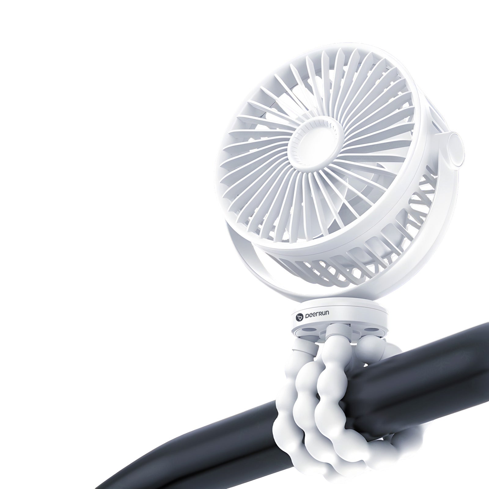 DeerRun  Battery Powered Treadmill Fan, Flexible Tripod Clip-on Fan