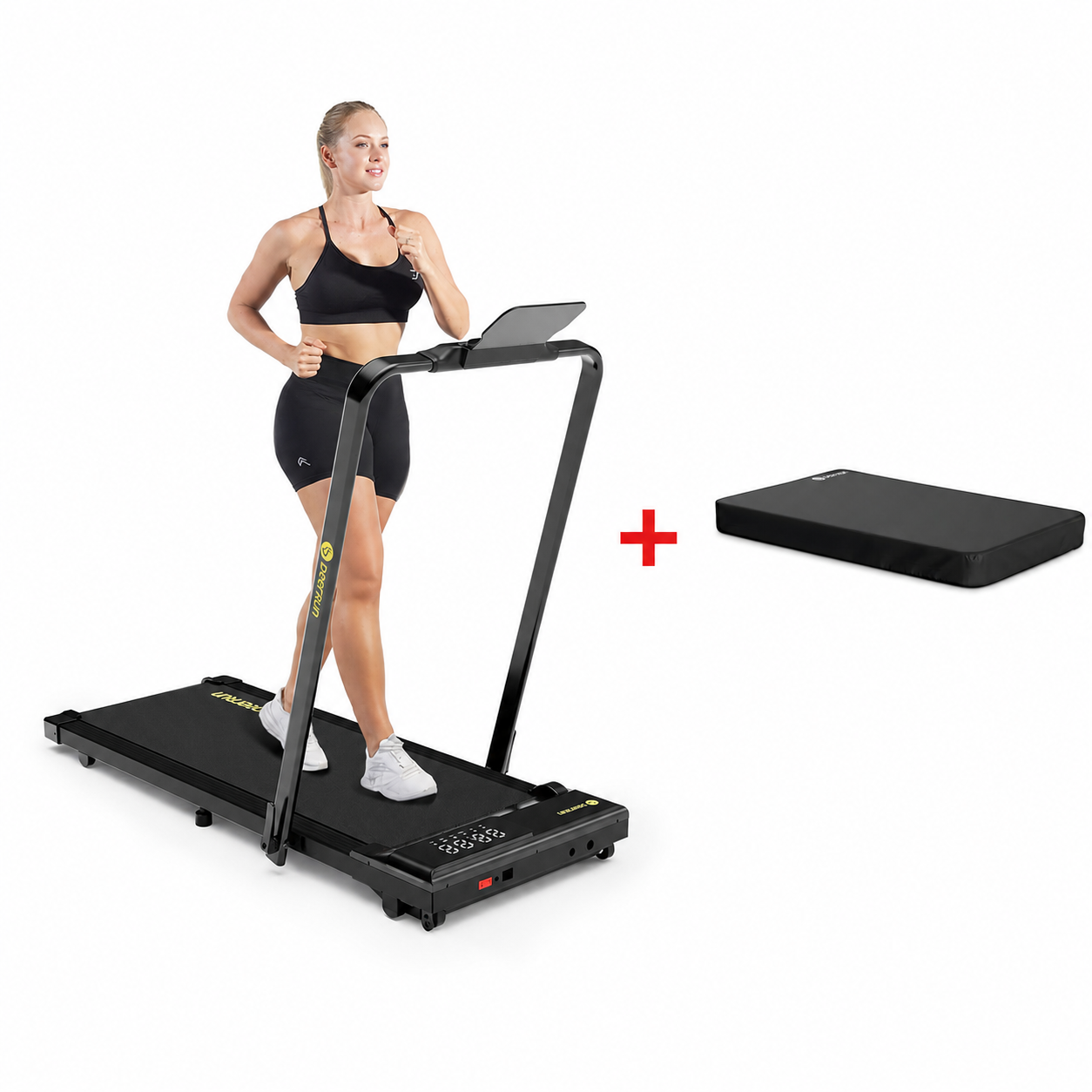 DeerRun A5 Pro Smart 2-in-1 Folding Treadmill – Compact Walking Pad for Home & Office, 12kph, 145kg Weight Capacity