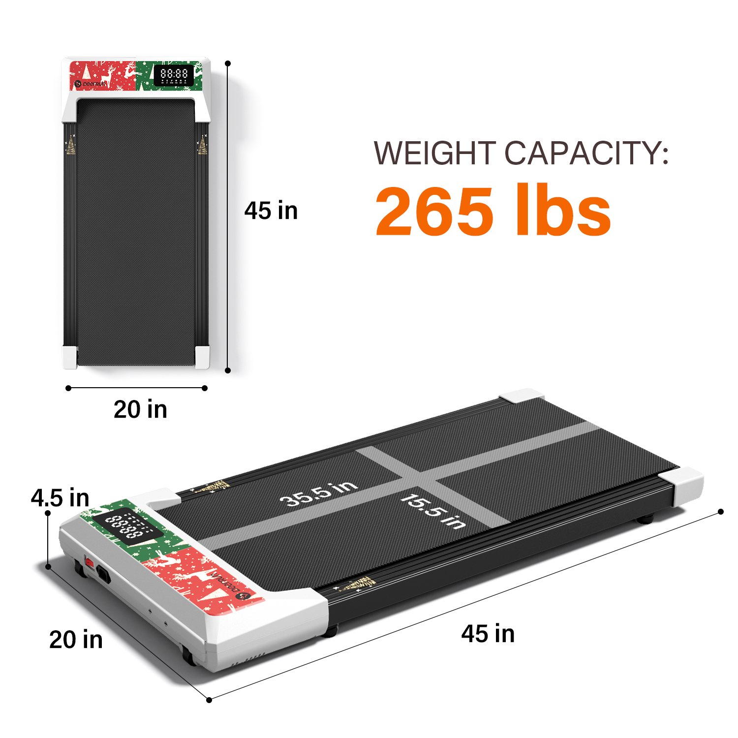 DeerRun＆Christmas Edition Walking Pad Treadmill - A Globally Unique Christmas Gift, Sold exclusively on the official website