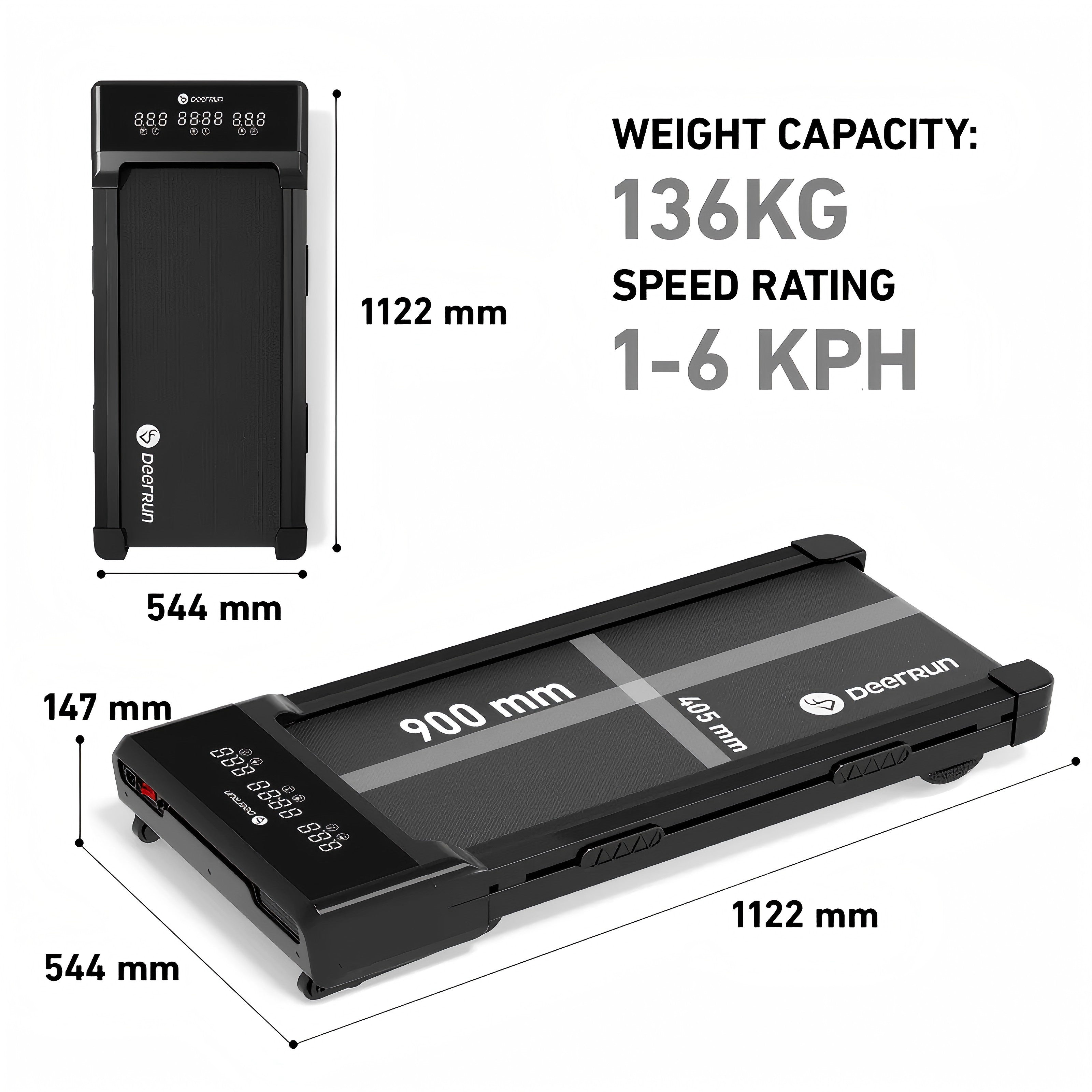 DeerRun Z10 12% Auto Incline Smart Walking Pad Treadmill with remote control