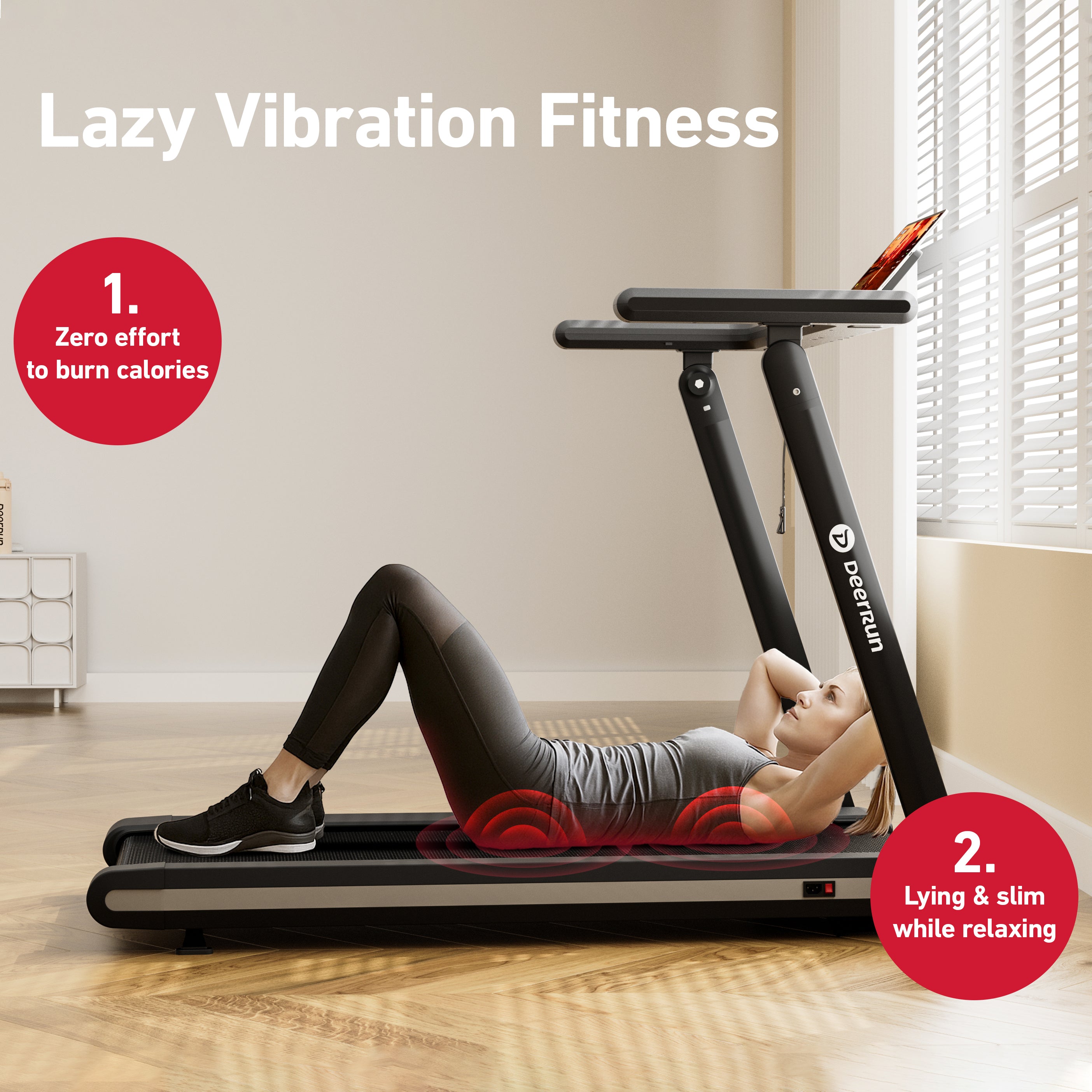 DeerRun X20 Foldable Treadmill with 15% Auto Incline Full Running Deck Treadmill | 181kg, 1 - 18 kph