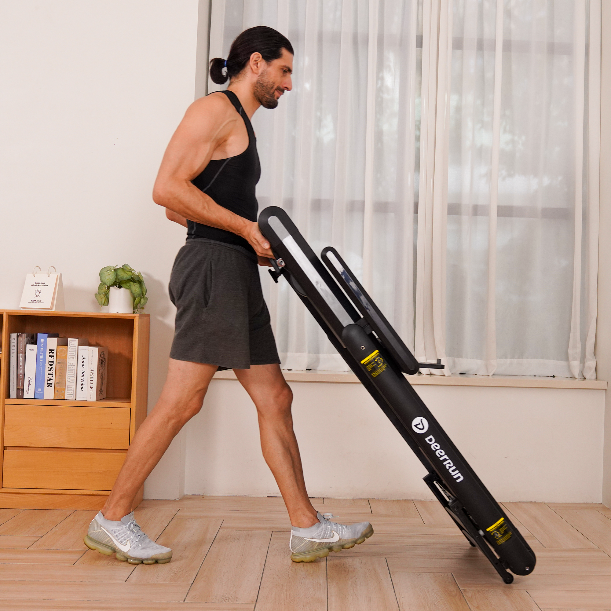 DeerRun X20 Foldable Treadmill with 15% Auto Incline Full Running Deck Treadmill | 181kg, 1 - 18 kph