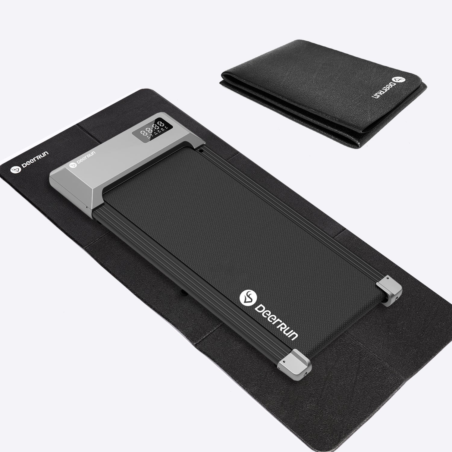 DeerRun Q1 Mini Smart Under Desk Treadmill 136 Kg Capacity with Remote Control & Treadmill Mat