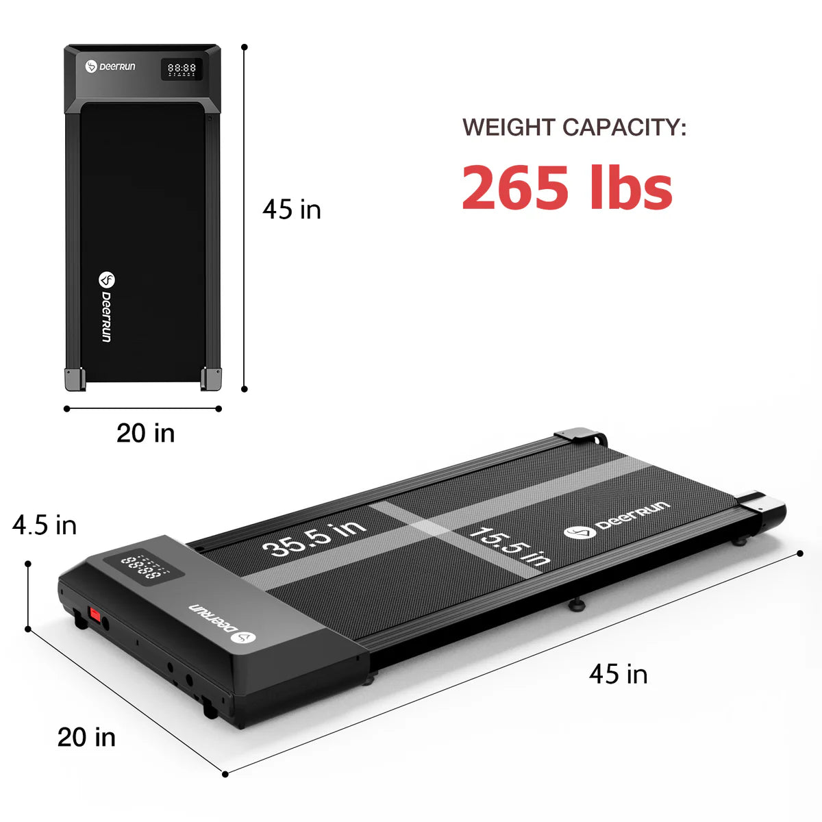 DeerRun Q1 Mini Smart Under Desk Walking Pad with Training Courses, Ideal for Home Office Walking