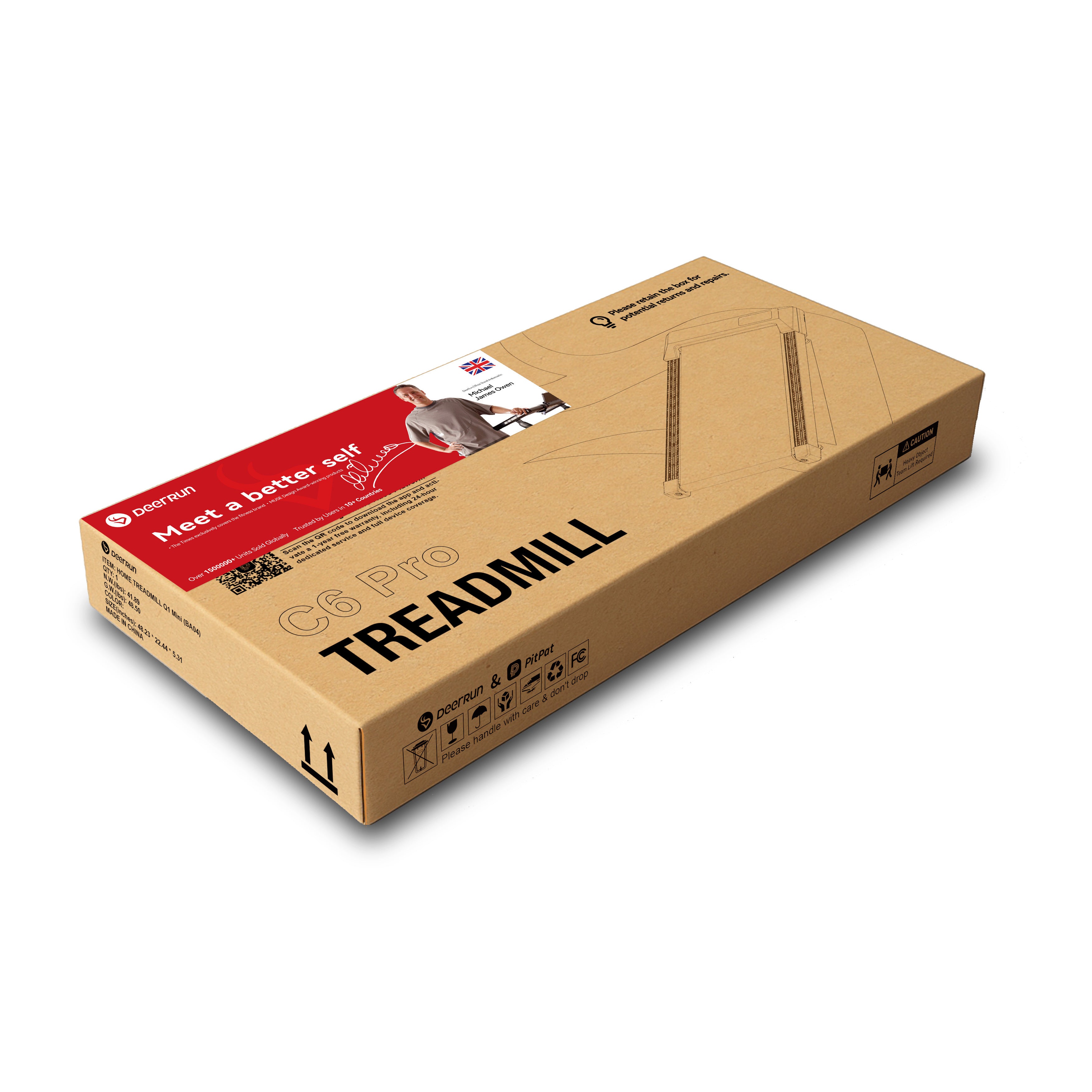 DeerRun Q1 Urban Plus Smart Walking pad Treadmill with Remote Control - 159kg