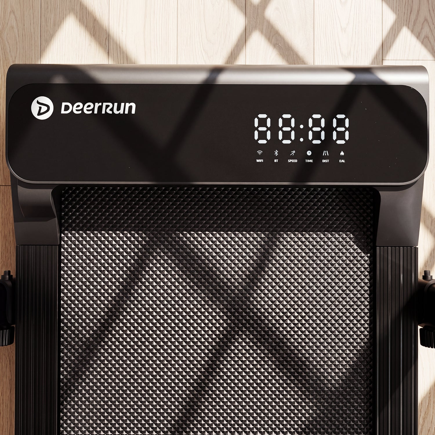 DeerRun A6 Plus 2-in-1 Folding Treadmill with Handlebar, 5% Incline for Home Office (1–12 kph, 136 kg Capacity)