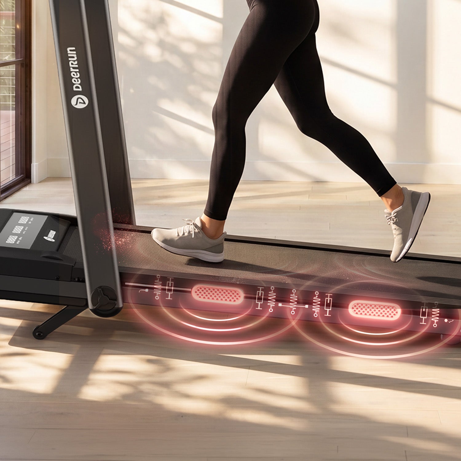 DeerRun Z10 Pro 12% Auto Incline Treadmill for Small-Space Hill Training at Home