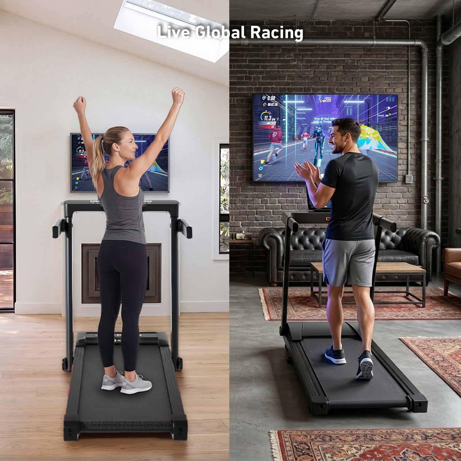 DeerRun Z10 Pro 12% Auto Incline Treadmill for Small-Space Hill Training at Home