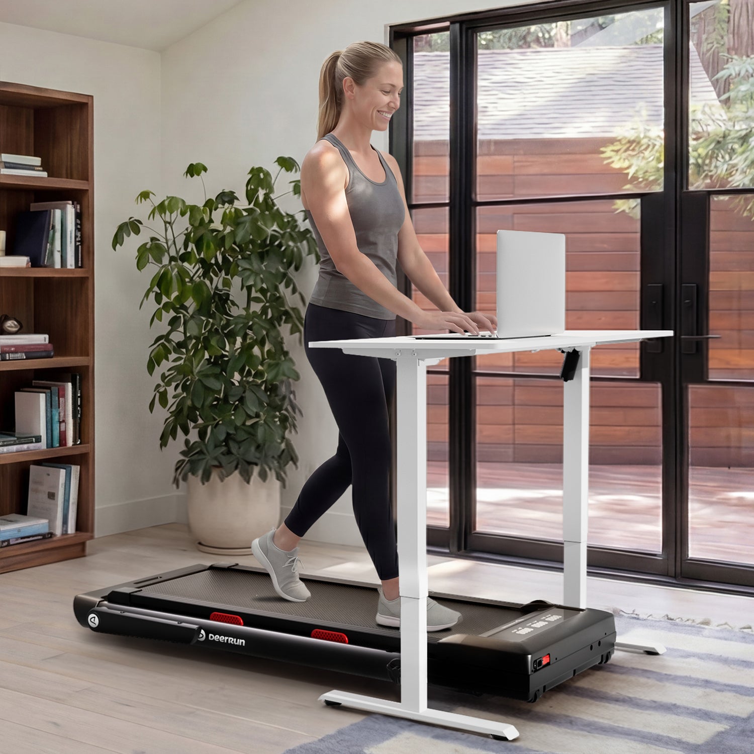 DeerRun Z10 Pro 12% Auto Incline Treadmill for Small-Space Hill Training at Home