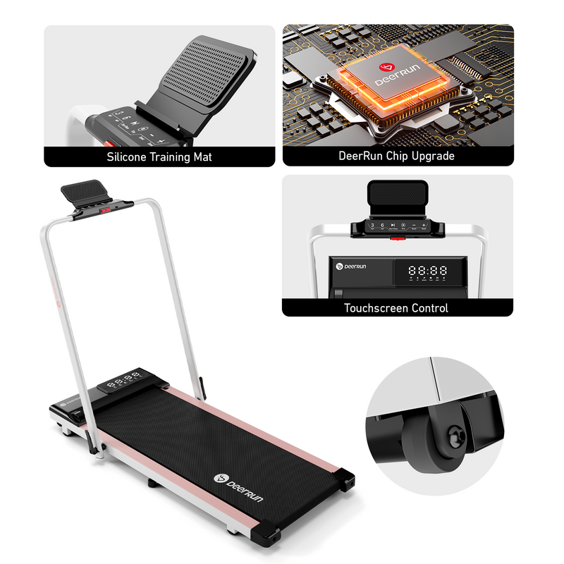 DeerRun A5 PRO Vitality – 2025 Smart 2-in-1 Foldable Treadmill, Upgraded Chip & NFC Support | 12kph, 145kg