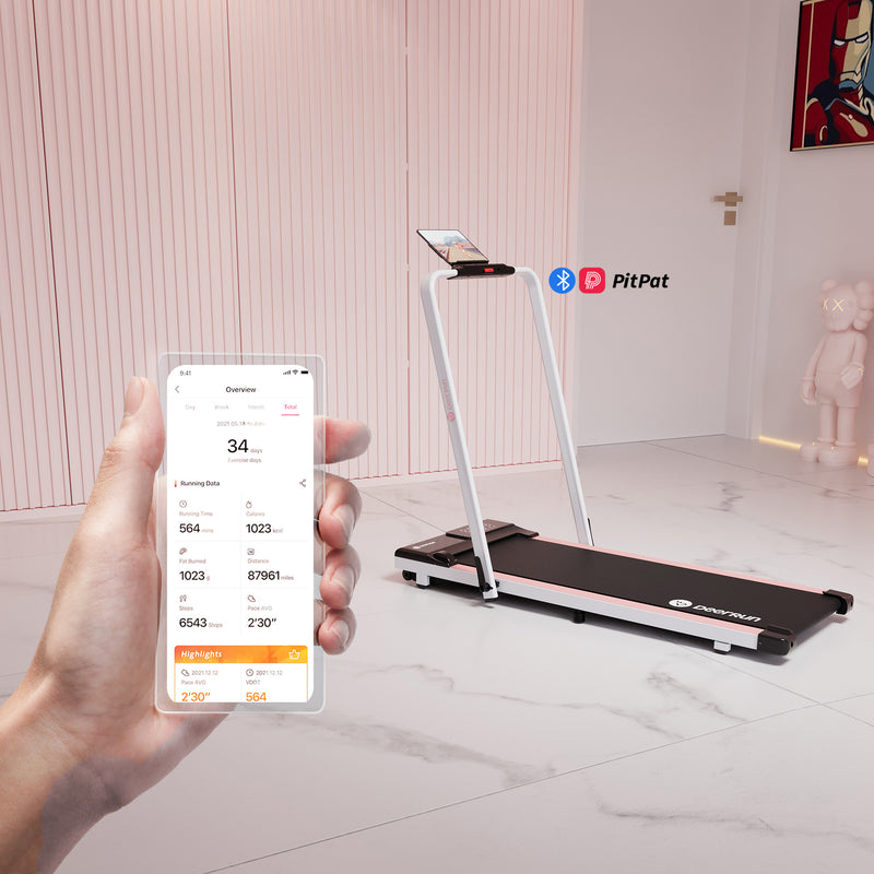 DeerRun A5 PRO Vitality – 2025 Smart 2-in-1 Foldable Treadmill, Upgraded Chip & NFC Support | 12kph, 145kg