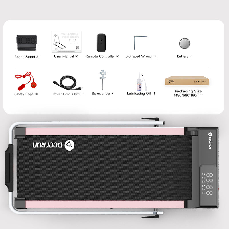 DeerRun A5 PRO Vitality – 2025 Smart 2-in-1 Foldable Treadmill, Upgraded Chip & NFC Support | 12kph, 145kg