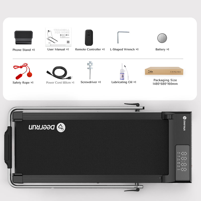 DeerRun A5 PRO Vitality – 2025 Smart 2-in-1 Foldable Treadmill, Upgraded Chip & NFC Support | 12kph, 145kg