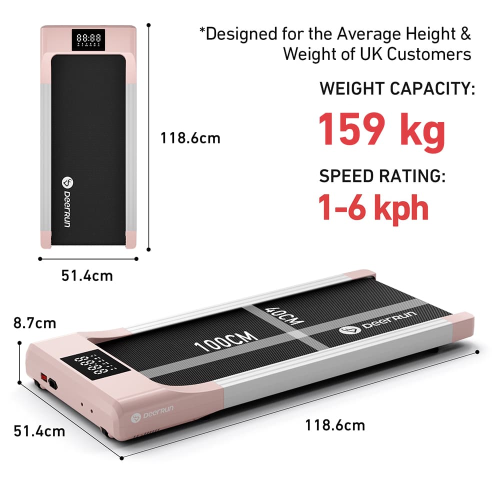 DeerRun Q1 Classic pro Walking Pad image pink size