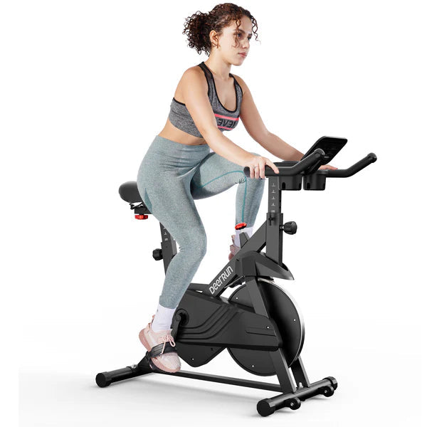 DeerRun S500 Indoor Adjustable Magnetic Resistance Silent Belt Smart Cycling Bike with PitPat App