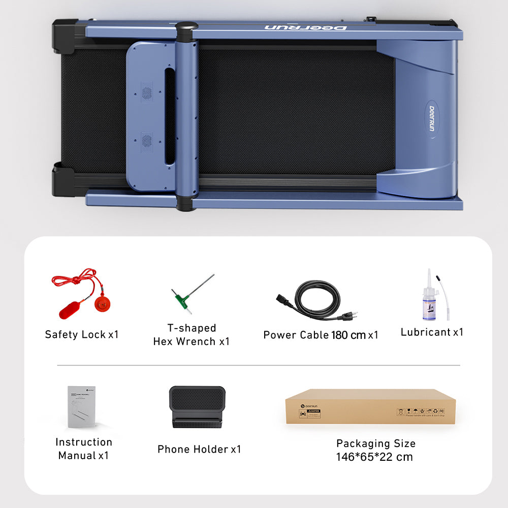 DeerRun A1 Pro Folding Smart Treadmill #Color_Blue
