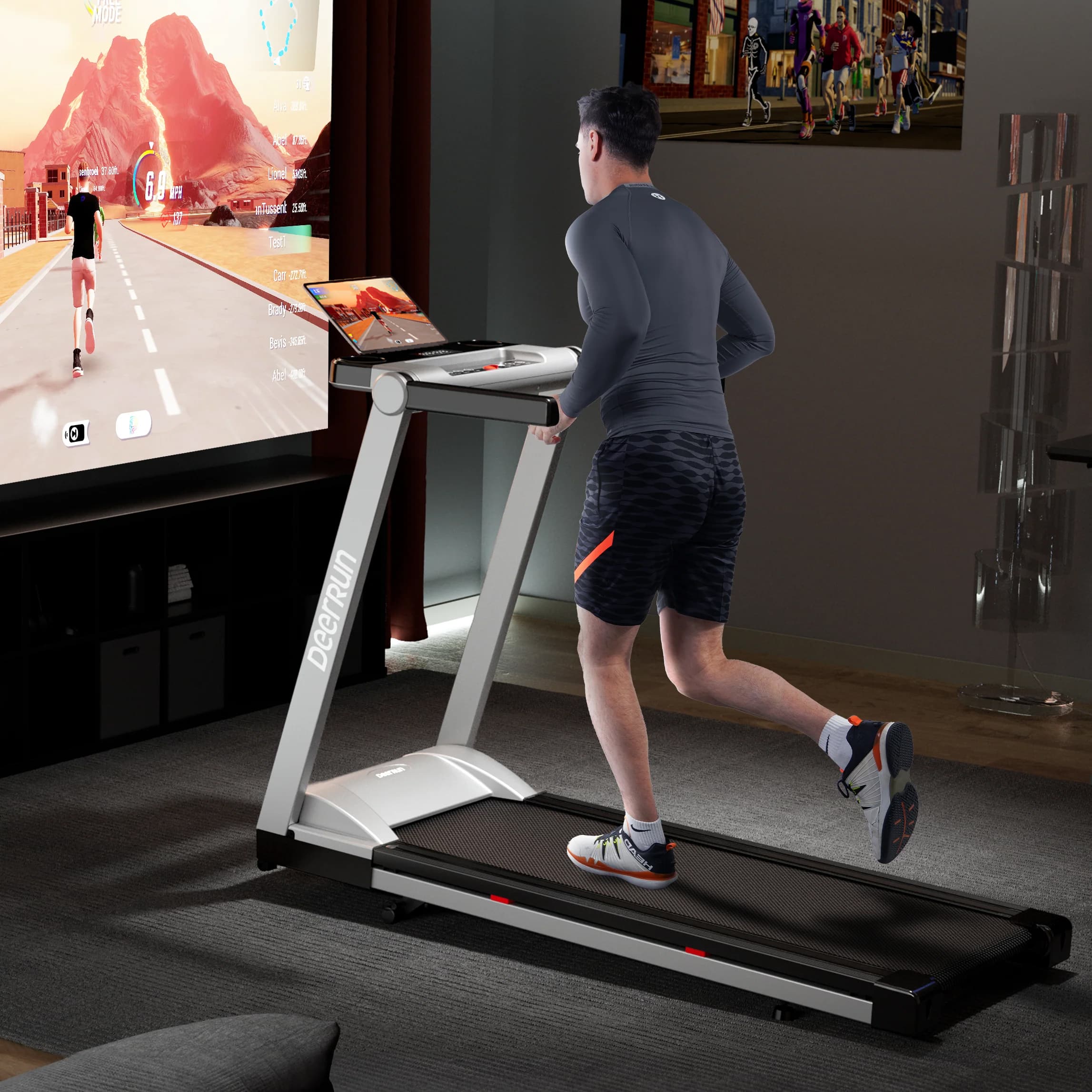 DeerRun A1 Pro Folding Smart Treadmill #Color_Silver