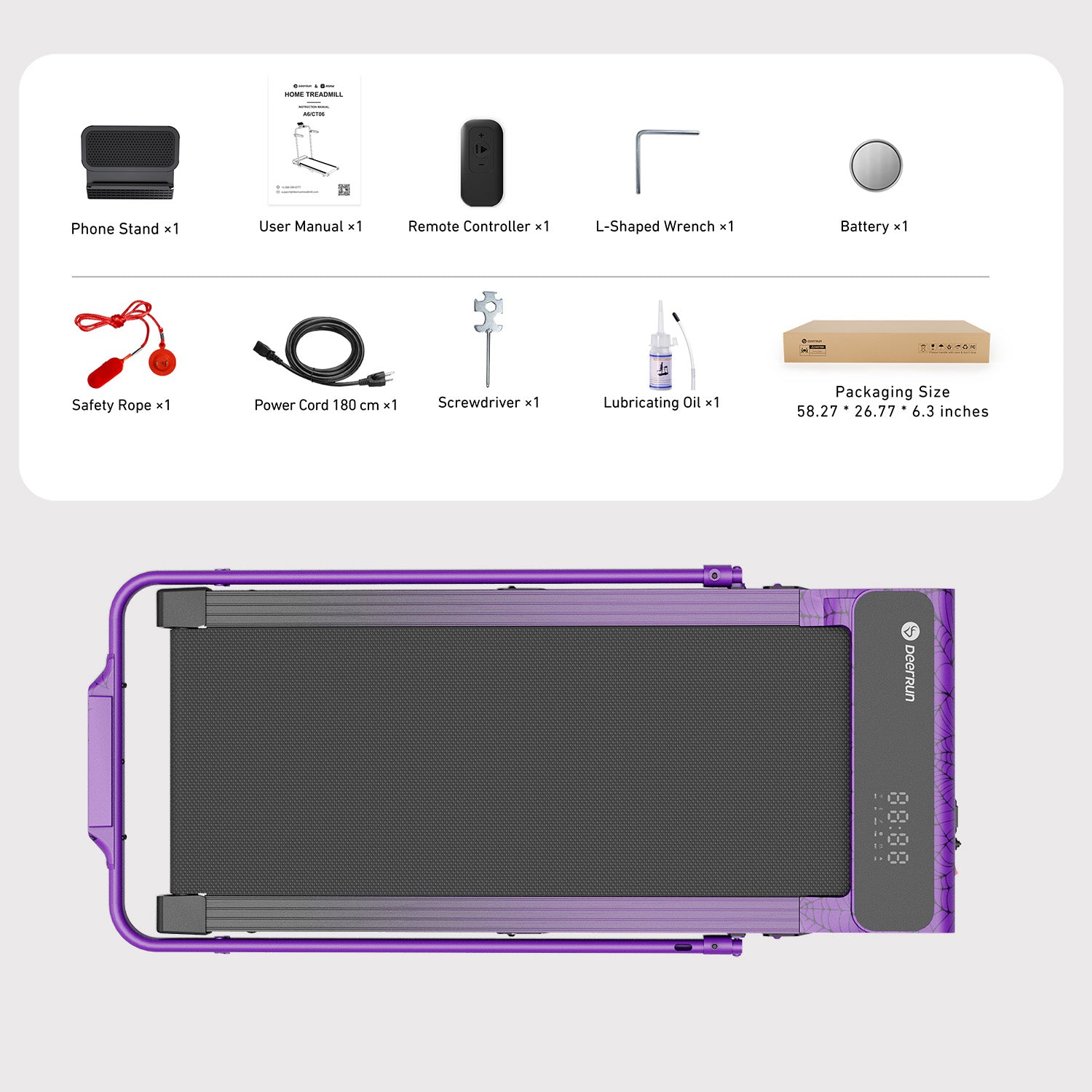 2025 Halloween Limited Edition Smart Foldable Treadmill Purple Cobweb | The Perfect Gift for Family Health