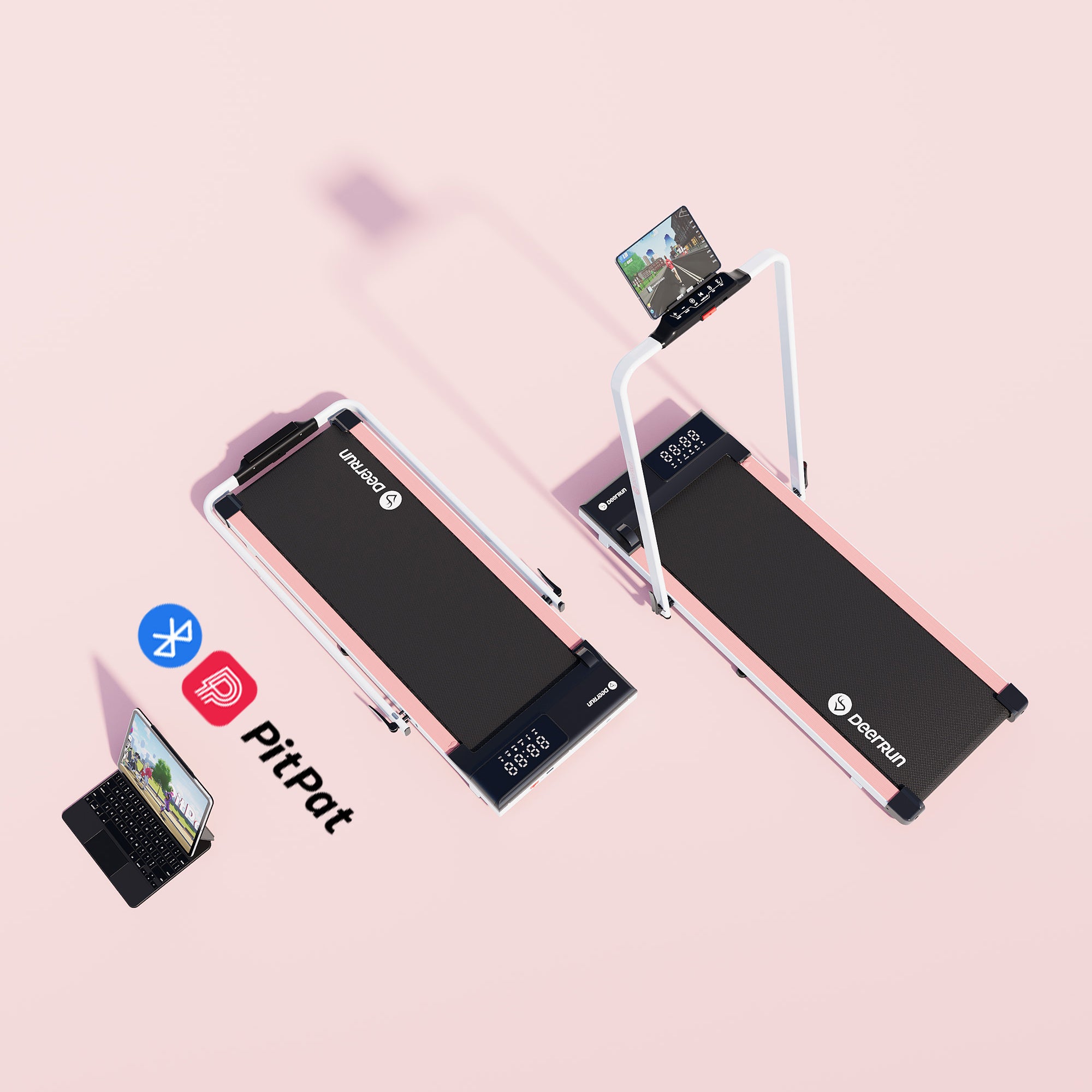 DeerRun A5 PRO Vitality – 2025 Smart 2-in-1 Foldable Treadmill, Upgraded Chip & NFC Support | 12kph, 145kg
