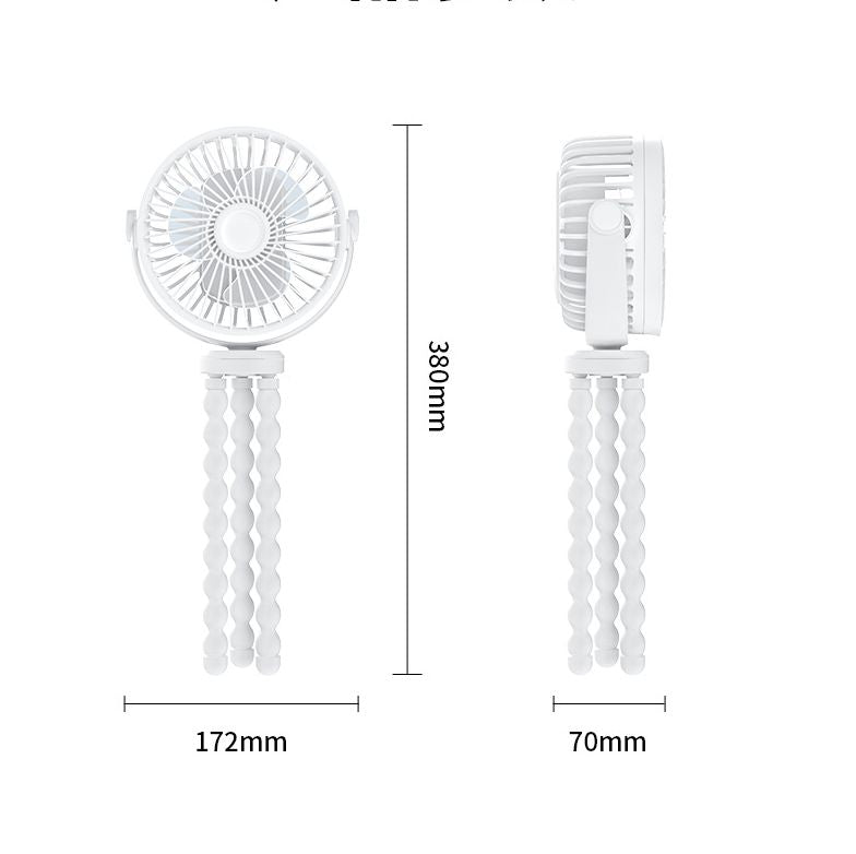 DeerRun  Battery Powered Treadmill Fan, Flexible Tripod Clip-on Fan