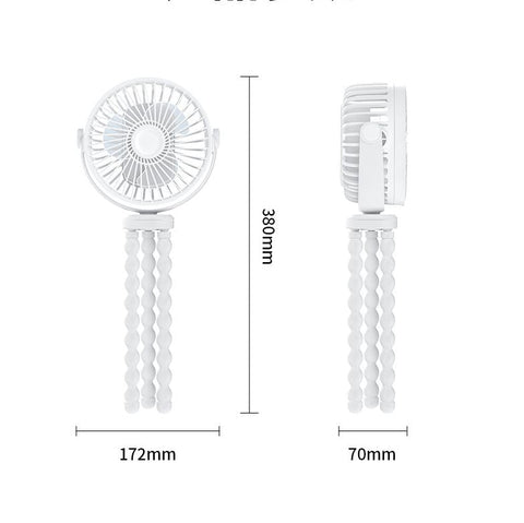 DeerRun  Battery Powered Treadmill Fan, Flexible Tripod Clip-on Fan