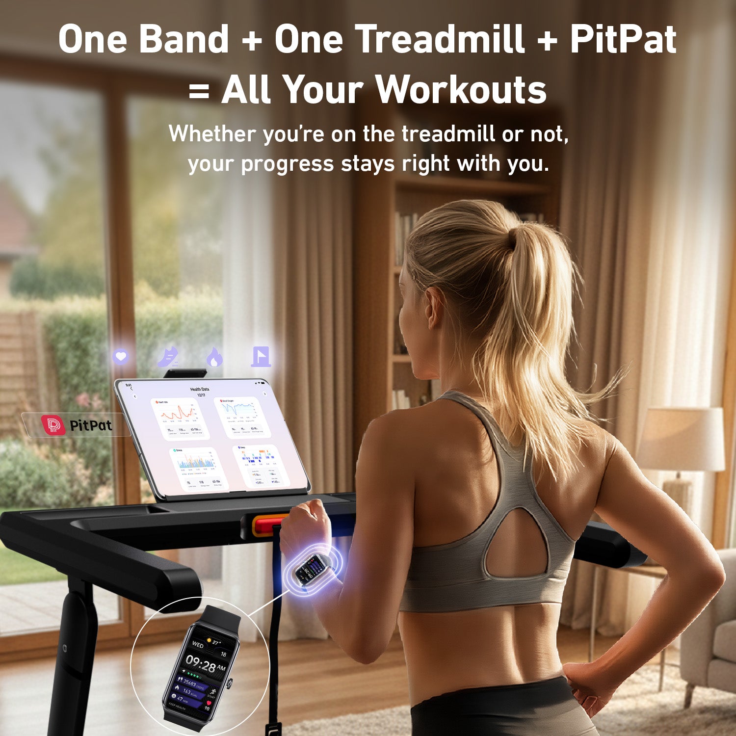 DeerRun X20 15% Auto-Incline Foldable Treadmill · Full Running Deck · 18 kph · 181kg Weight Capacity