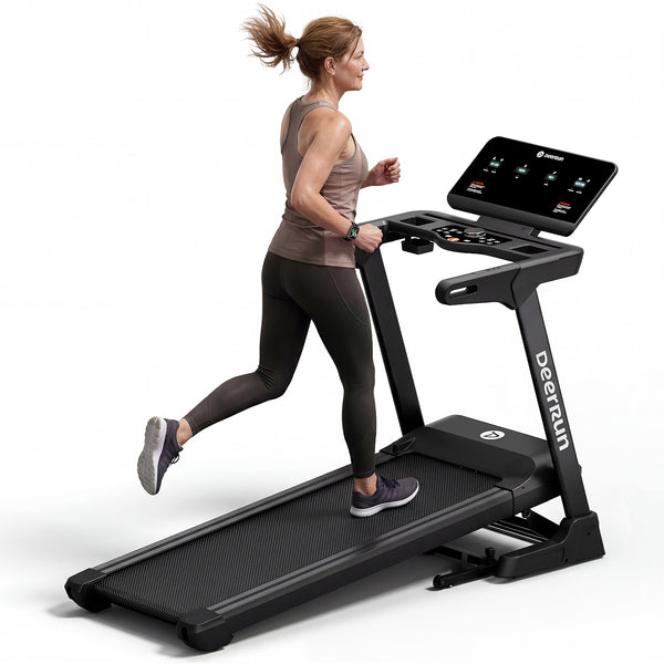 DeerRun X50 18% Auto Incline Big Screen AI Coach Smart Treadmill | 20 kph, 181 kg Capacity