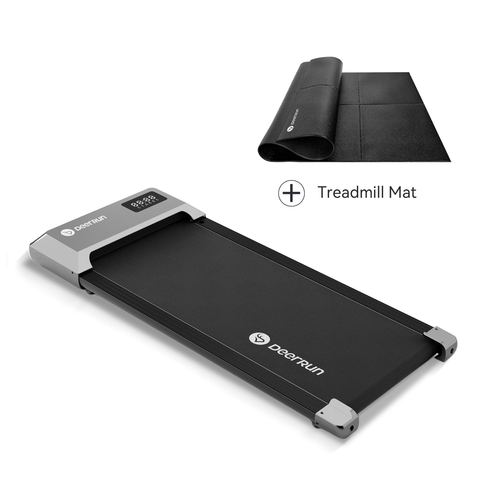 DeerRun Q1 Mini Smart Under Desk Treadmill 136 Kg Capacity with Remote Control & Treadmill Mat