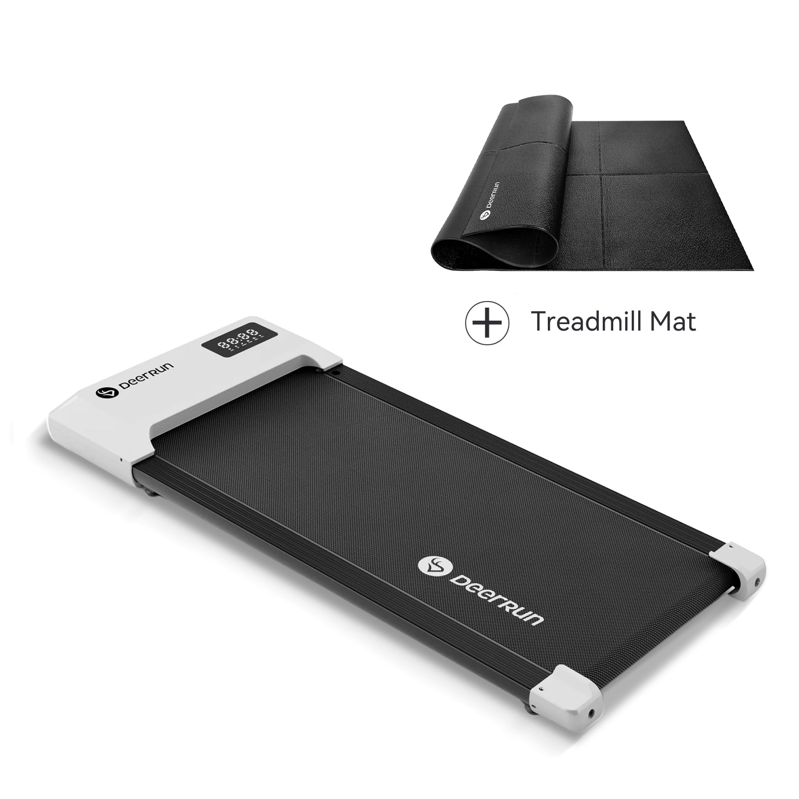 DeerRun Q1 Mini Smart Under Desk Treadmill 136 Kg Capacity with Remote Control & Treadmill Mat