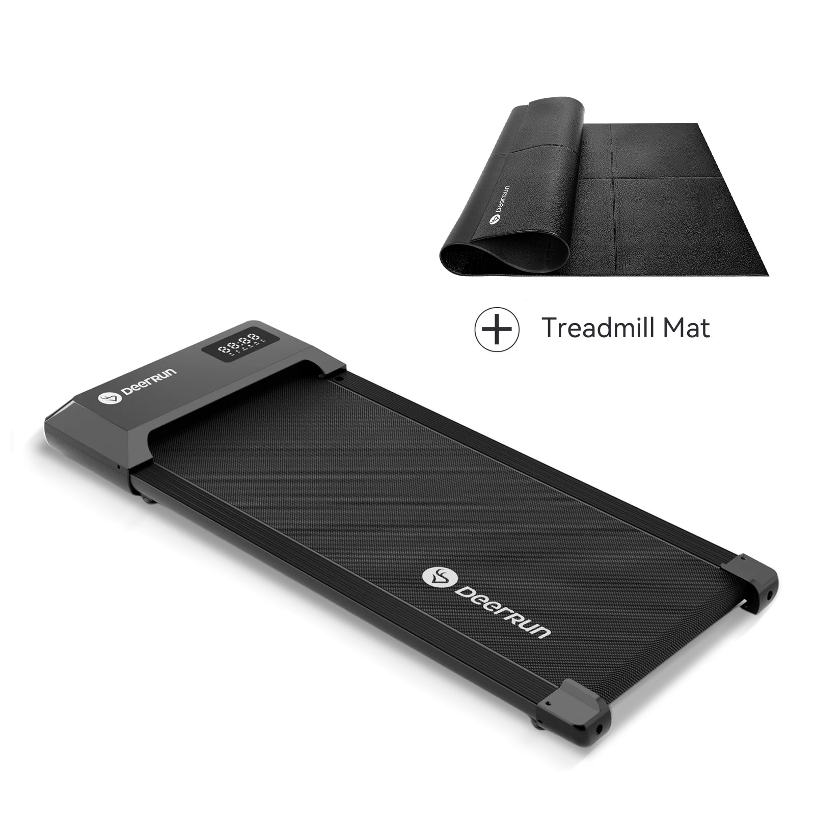 DeerRun Q1 Mini Smart Under Desk Treadmill 136 Kg Capacity with Remote Control & Treadmill Mat