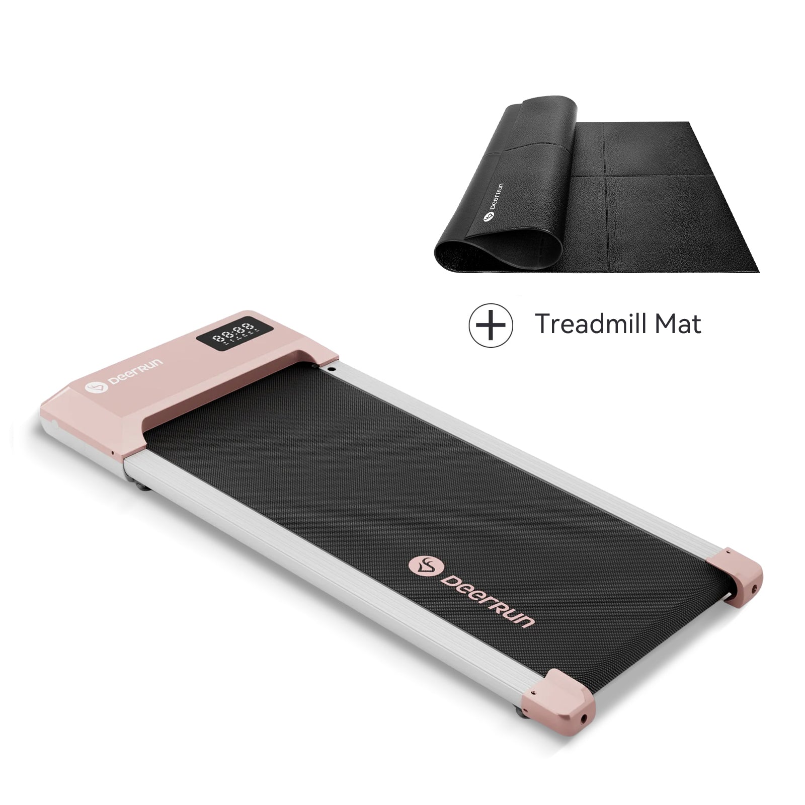 DeerRun Q1 Mini Smart Under Desk Treadmill 136 Kg Capacity with Remote Control & Treadmill Mat