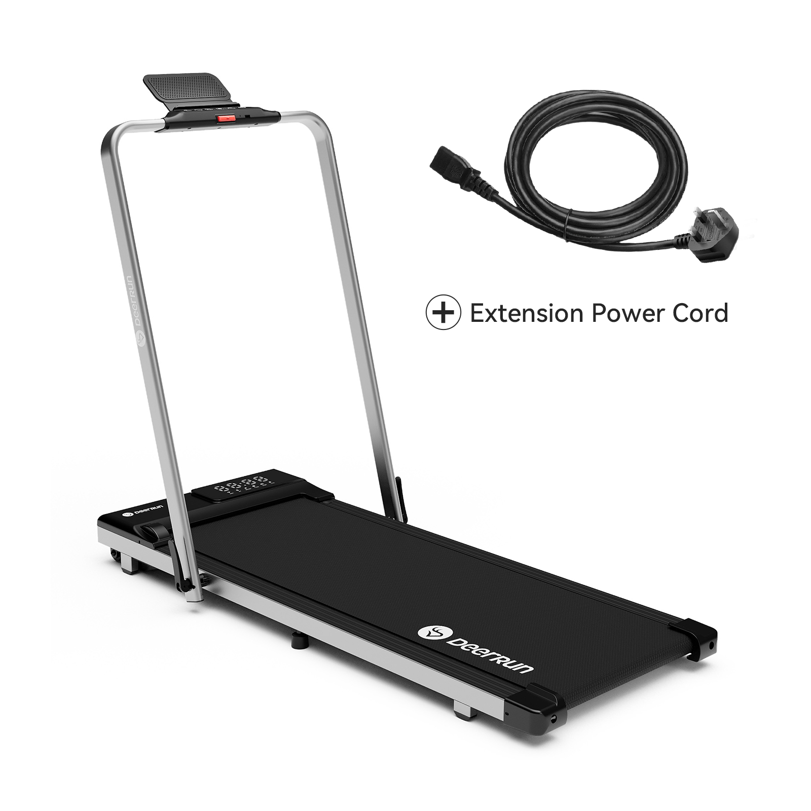 DeerRun-A5 Pro Smart 2 in 1 Folding Treadmill with Handrail - 12 KPH, 136 Kg Capacity