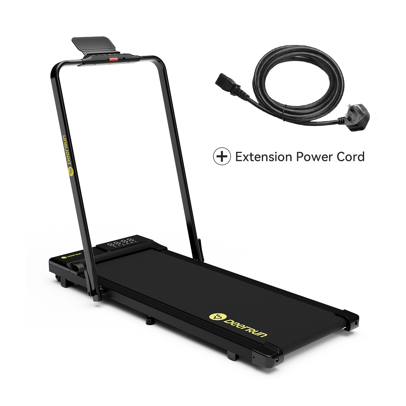 DeerRun-A5 Pro Smart 2 in 1 Folding Treadmill with Handrail - 12 KPH, 136 Kg Capacity