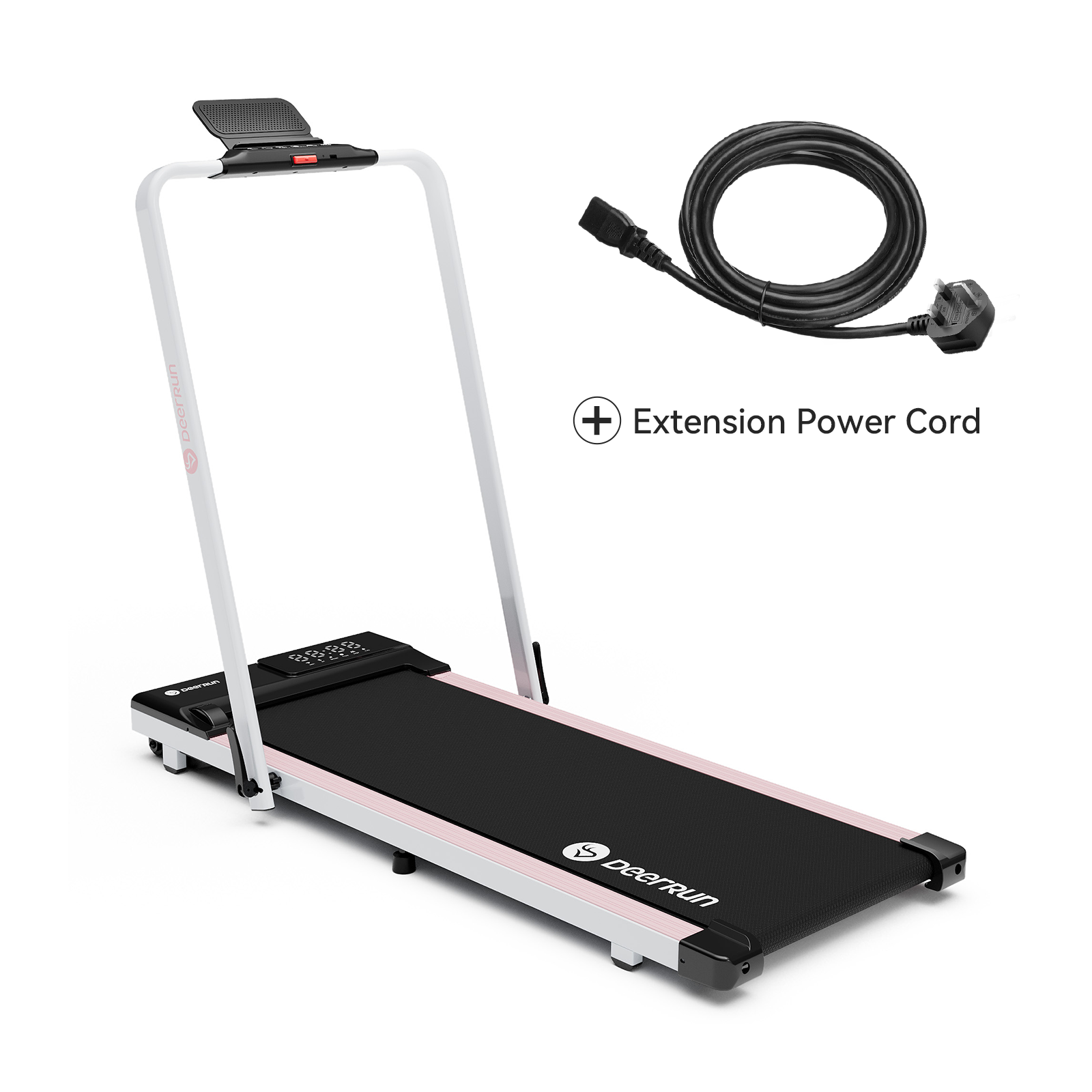 DeerRun-A5 Pro Smart 2 in 1 Folding Treadmill with Handrail - 12 KPH, 136 Kg Capacity