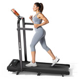 A6 Plus Foldable Walk-and-Run Treadmill with 5% Incline (1–12 kph, 136 kg Capacity)