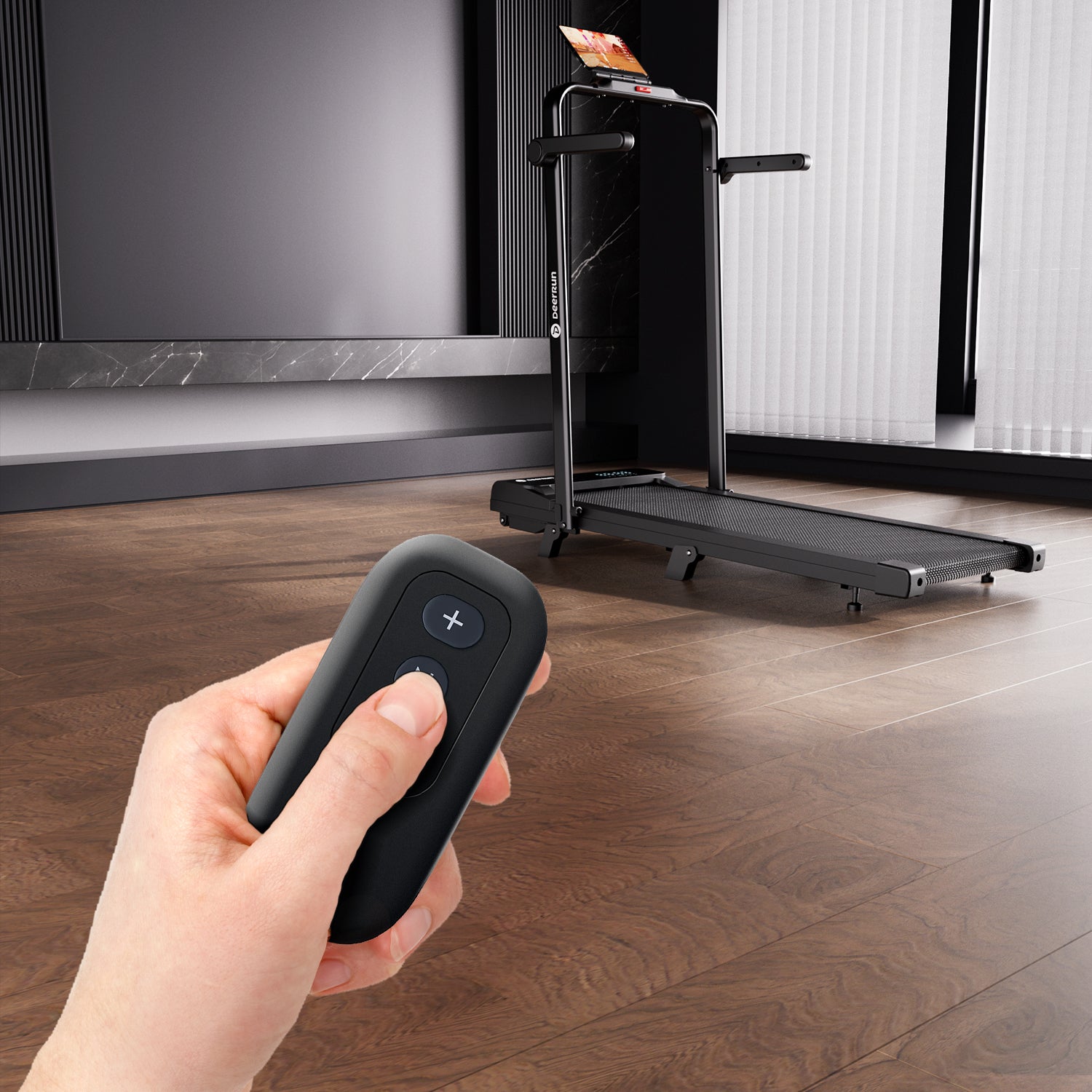 A6 Plus Foldable Walk-and-Run Treadmill with 5% Incline (1–12 kph, 136 kg Capacity)