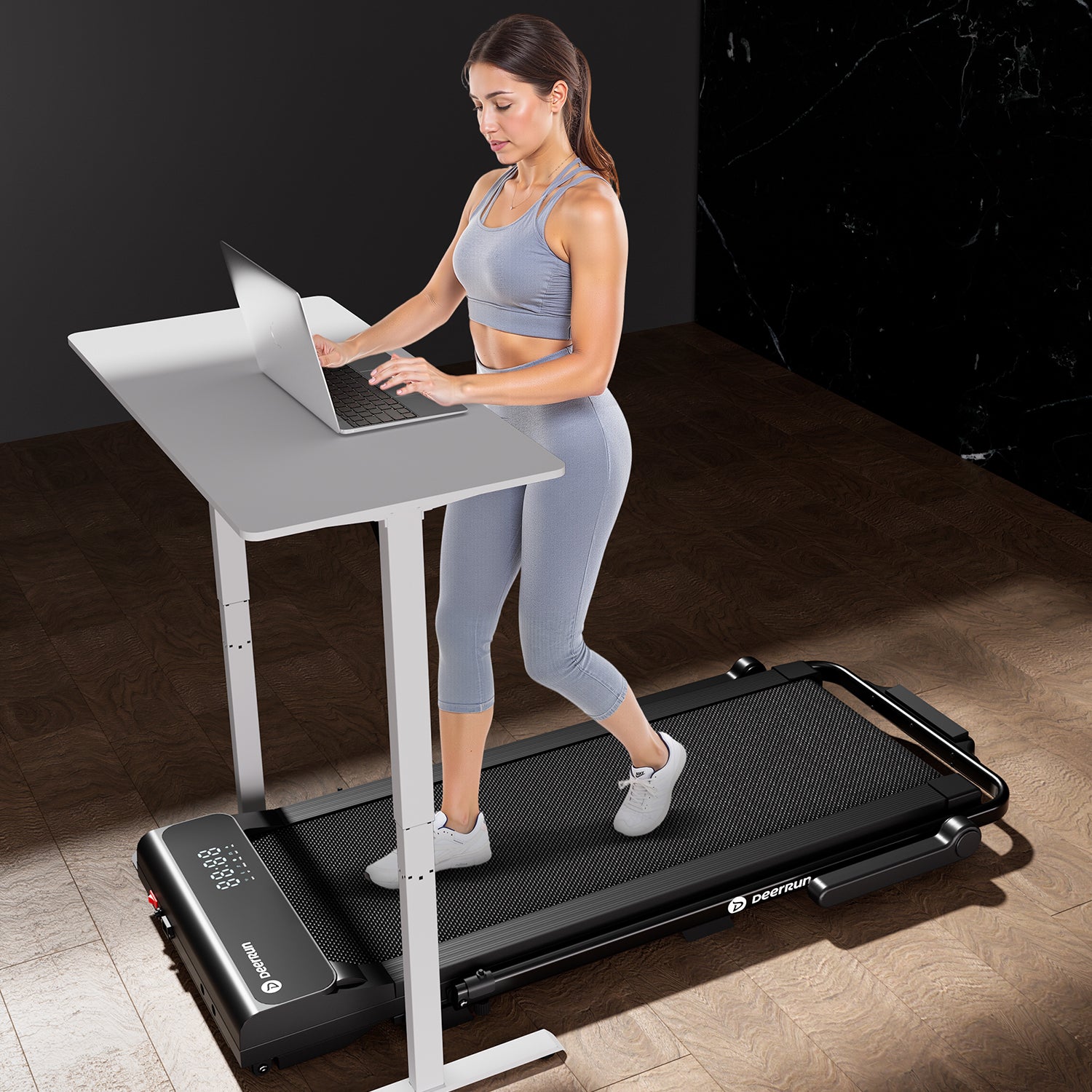 A6 Plus Foldable Walk-and-Run Treadmill with 5% Incline (1–12 kph, 136 kg Capacity)