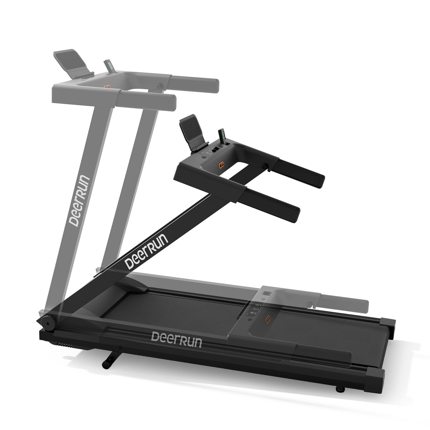 how to turn on cybex treadmill DeerRun A1 Pro Move+ Foldable Treadmill with 6% Incline