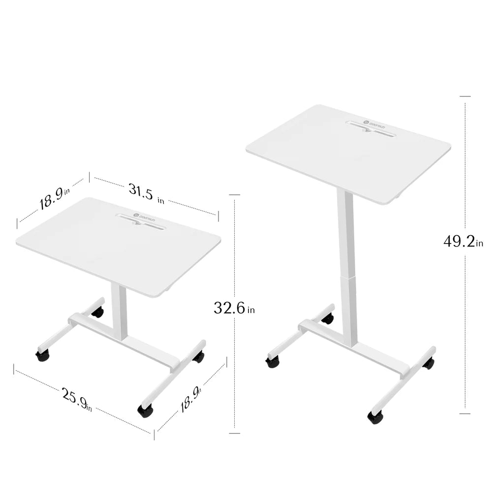 DeerRun® Adjustable Standing Desk - Rolling Laptop Desk for Treadmills